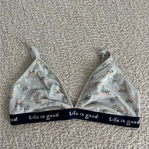 Life Is Good' Gray and Navy Bralette
